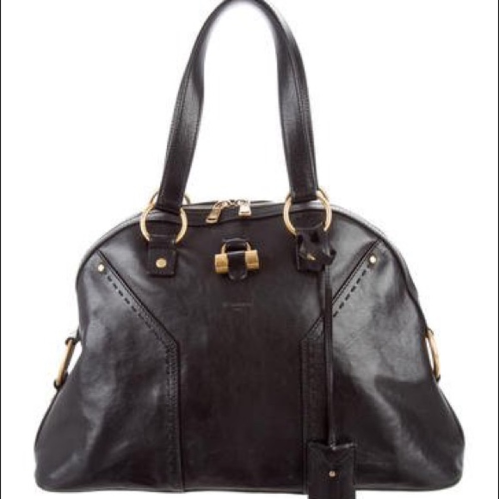 Saint Laurent Muse (YSL) Black Leather Tote